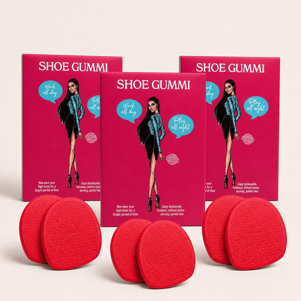 SHOE GUMMI ROUND RED